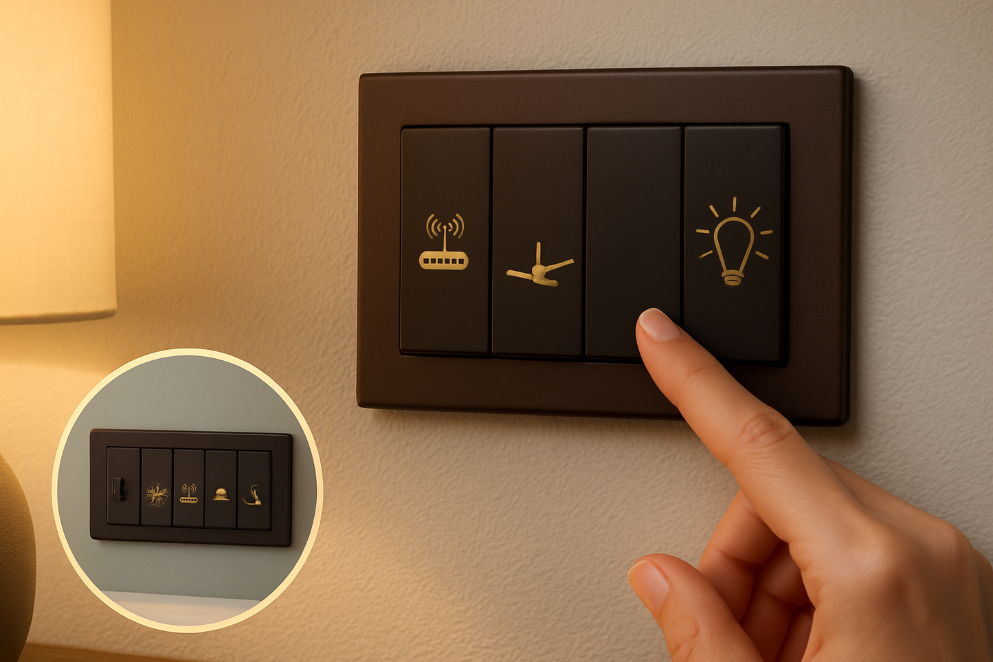 Golden Switch Stickers