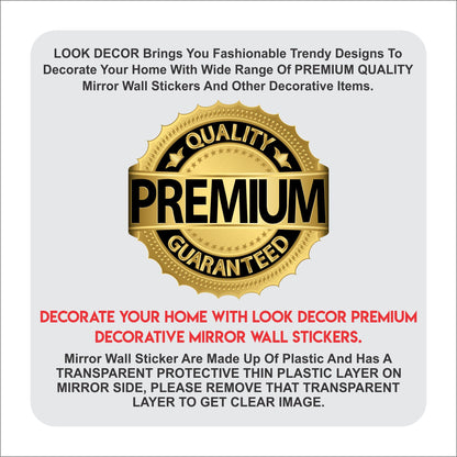 3D Acrylic Mirror Wall Sticker Decoration (Red)