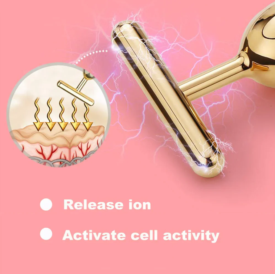 Face Massager Machine for Facial – Electric Gold Face Massager