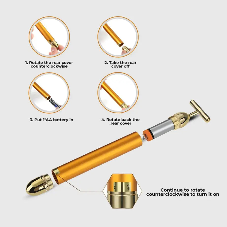 Face Massager Machine for Facial – Electric Gold Face Massager