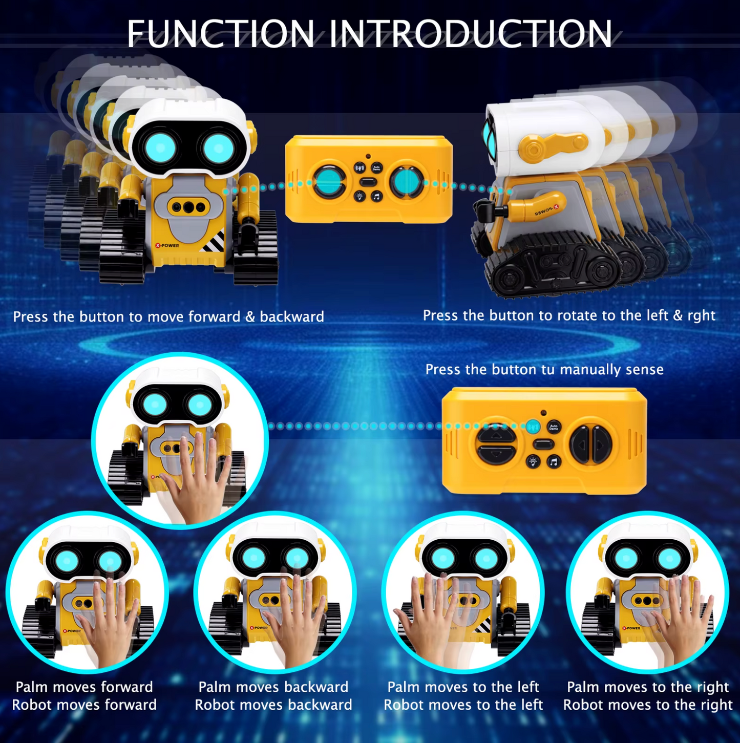 Gesture Control Rechargeable RC Intelligent Robot Toy